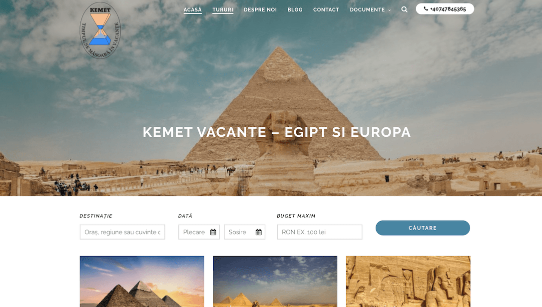 create website agentie de turism